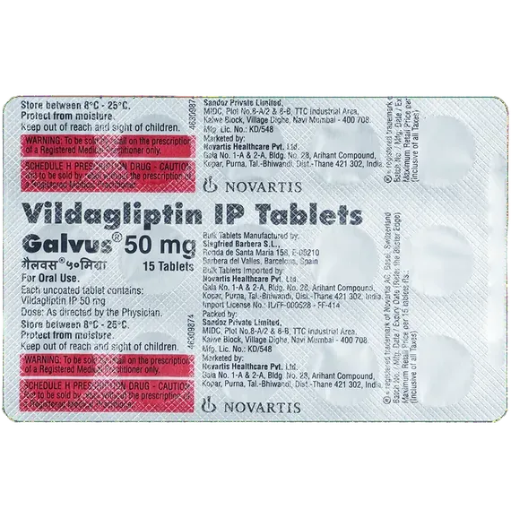 galvus 50mg tablet 14's